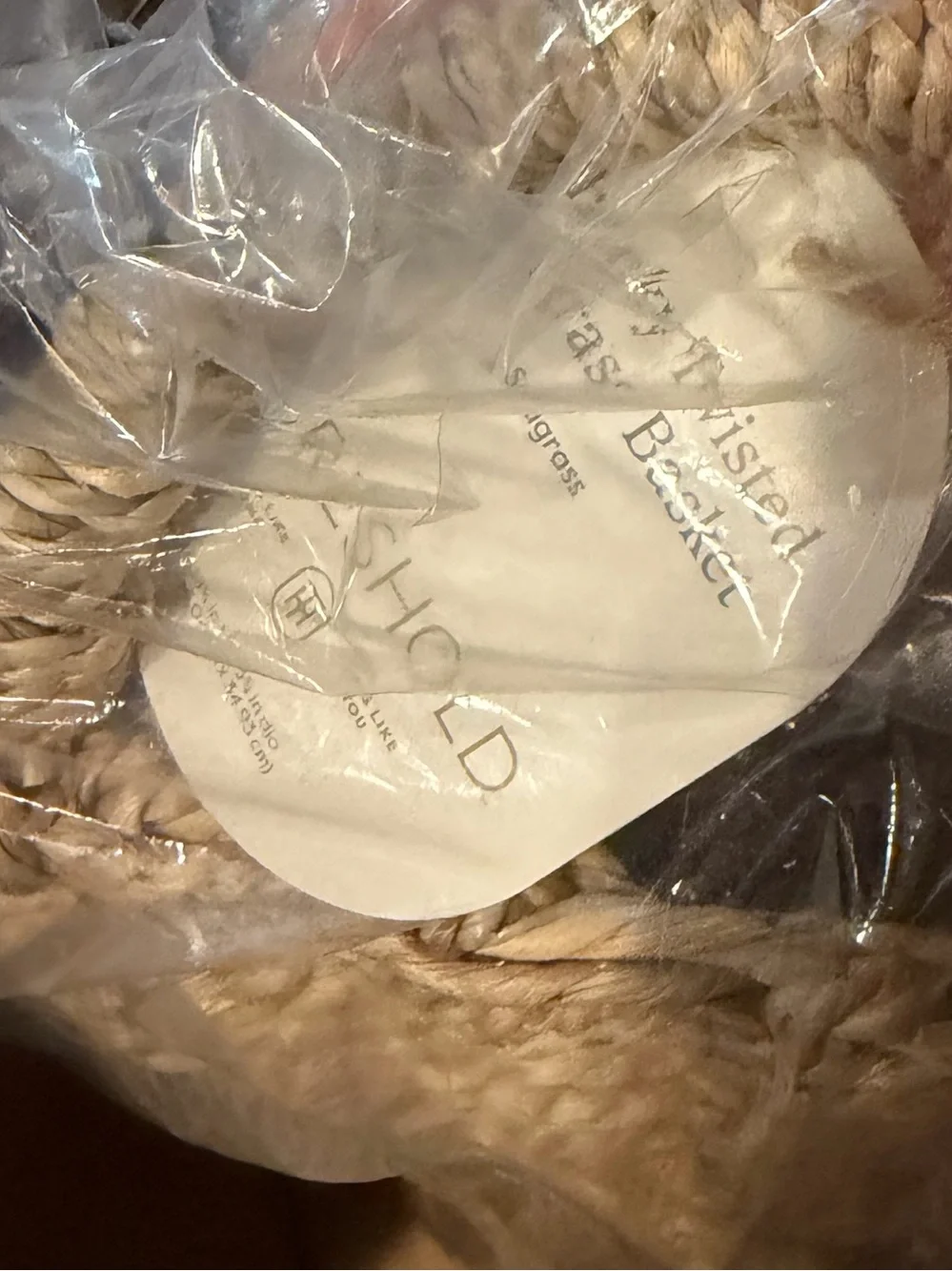 THRESHOLD NWT Chunky Twisted Seagrass Basket